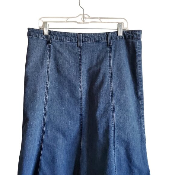 Riders by Lee A Line Denim Skirt Knee Length 14P - Picture 3 of 10